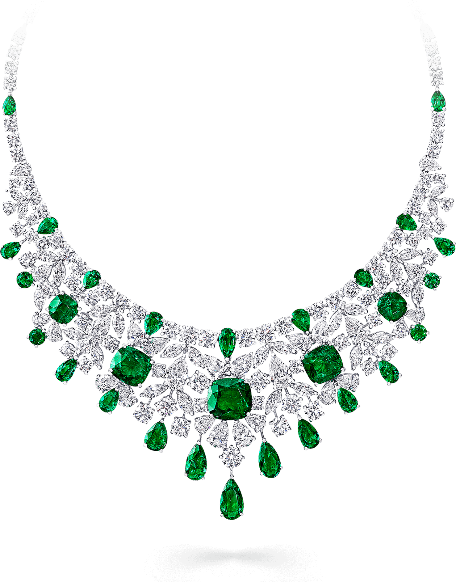 Luxurious Emerald Diamond Necklace