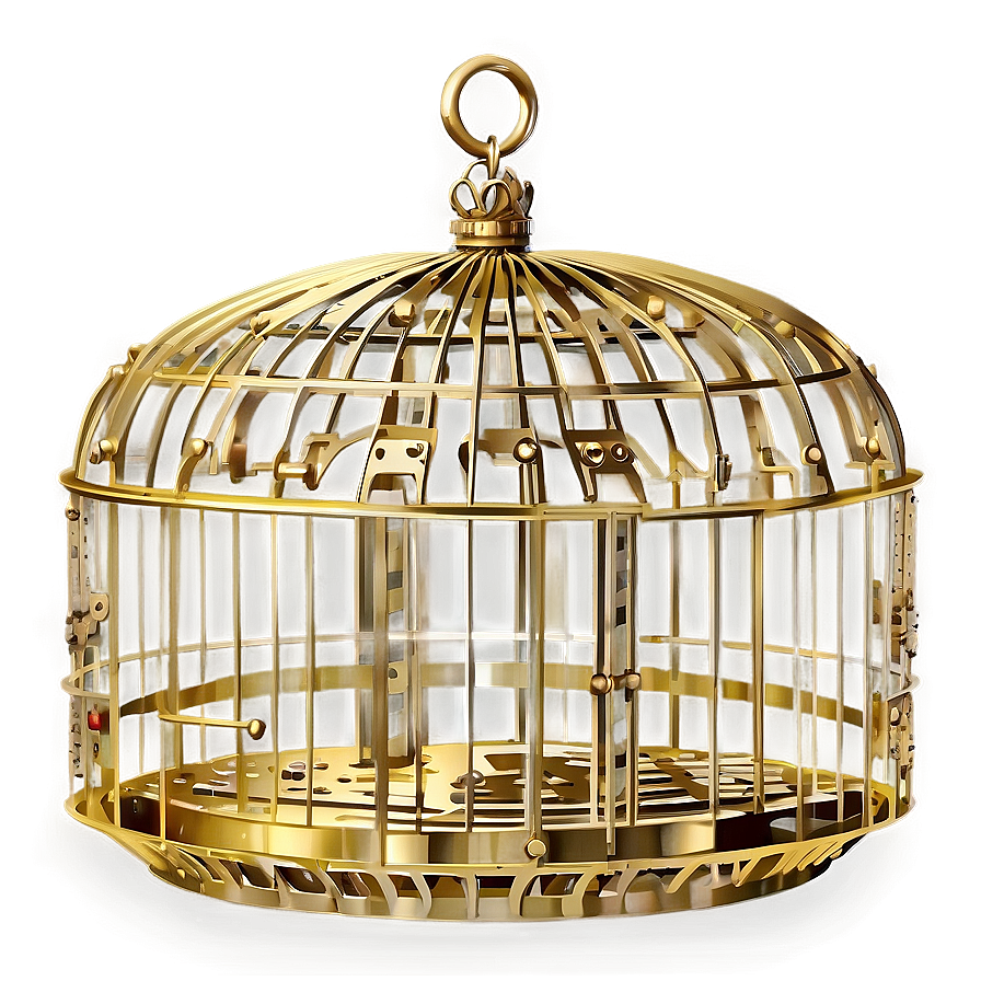 Luxurious Golden Cage Png 05252024