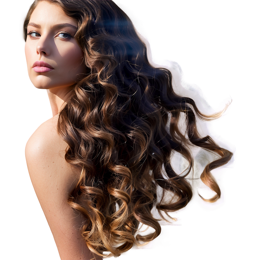 Luxurious Long Hair Waves Png Lje59