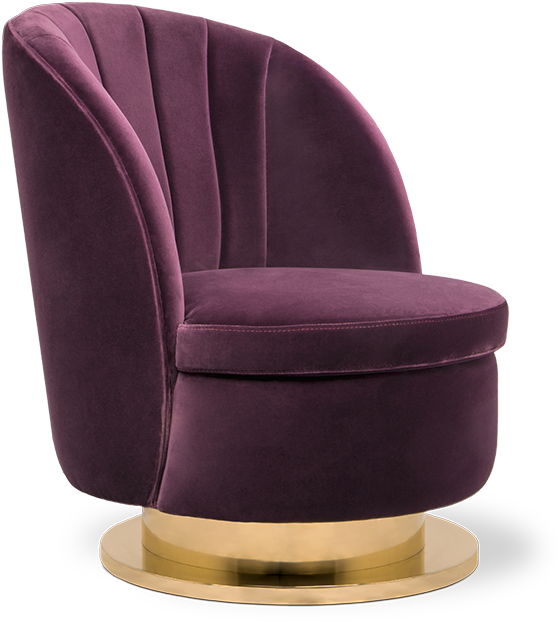 Luxurious Purple Velvet Chair