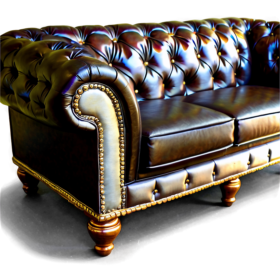 Luxurious Tufted Sofa Png Kes