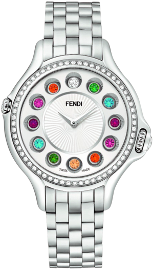 Luxury Fendi Watchwith Colorful Gemstones