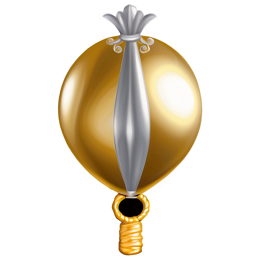 Luxury Gold Balloon Png 06212024