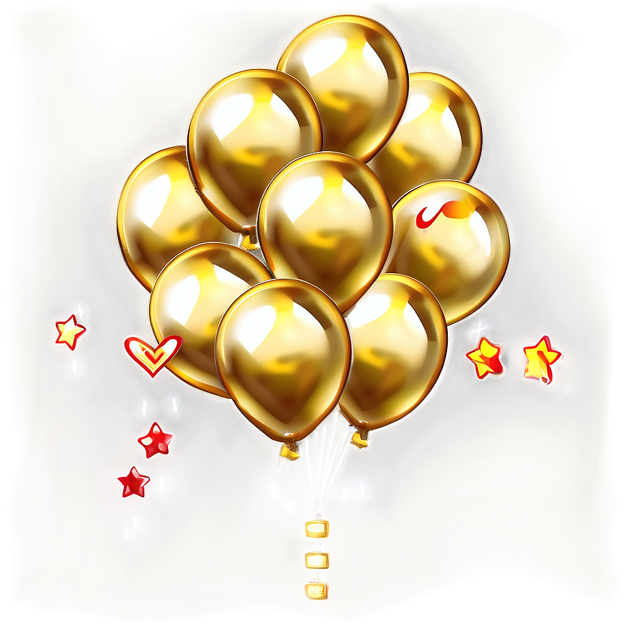 Luxury Gold Balloons Png Qrx44