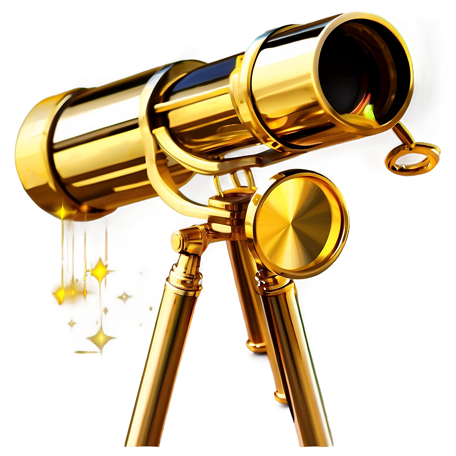Luxury Gold-plated Telescope Png 05242024