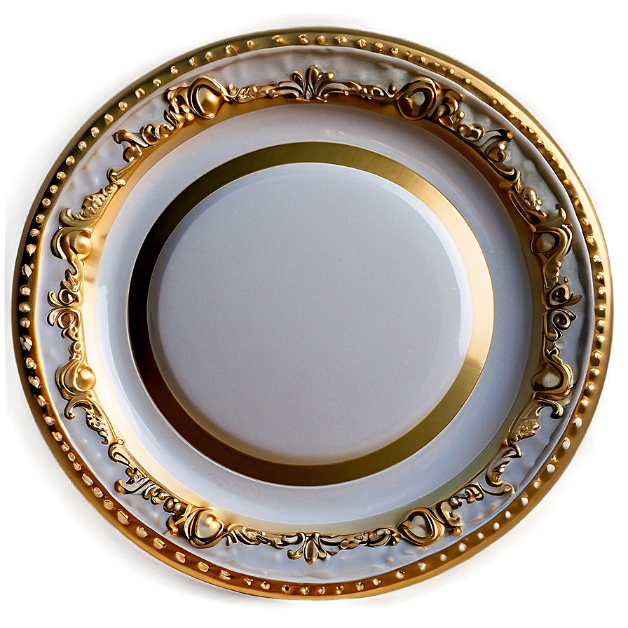 Luxury Gold-rimmed Plates Png 06202024