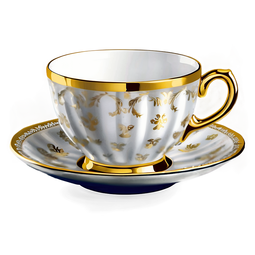 Luxury Gold Rimmed Tea Cup Png Upe