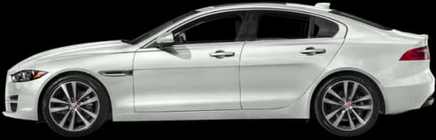 Luxury Sedan Silver Side View