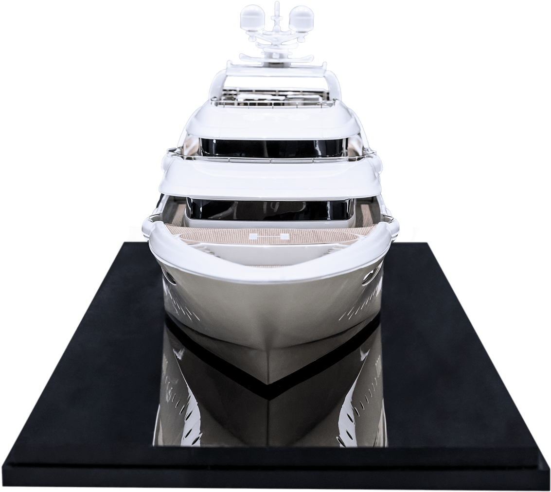 Luxury Yacht Model Front View