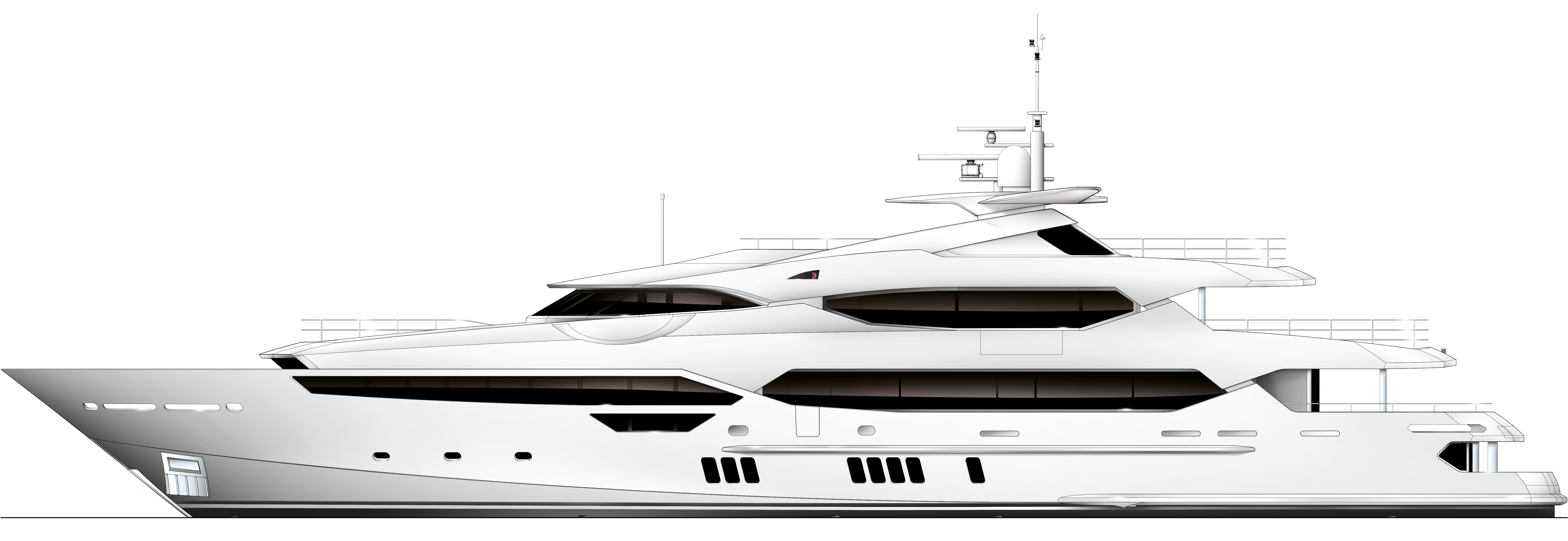 Luxury Yacht Side Profile