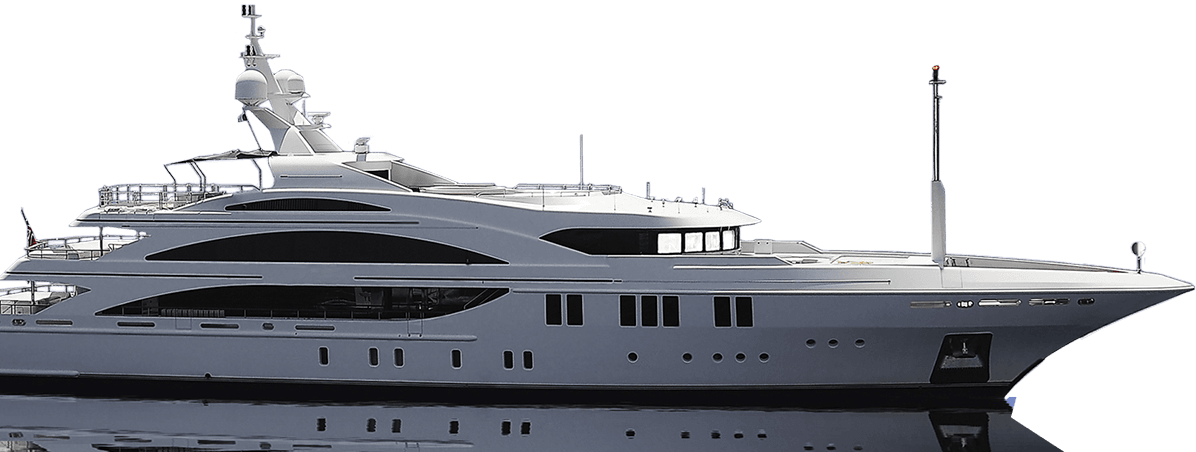 Luxury Yacht Side View