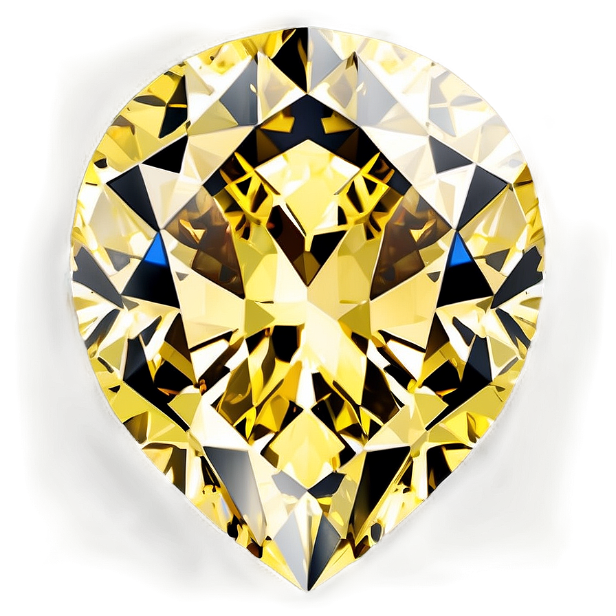 Luxury Yellow Diamond Design Png 06292024