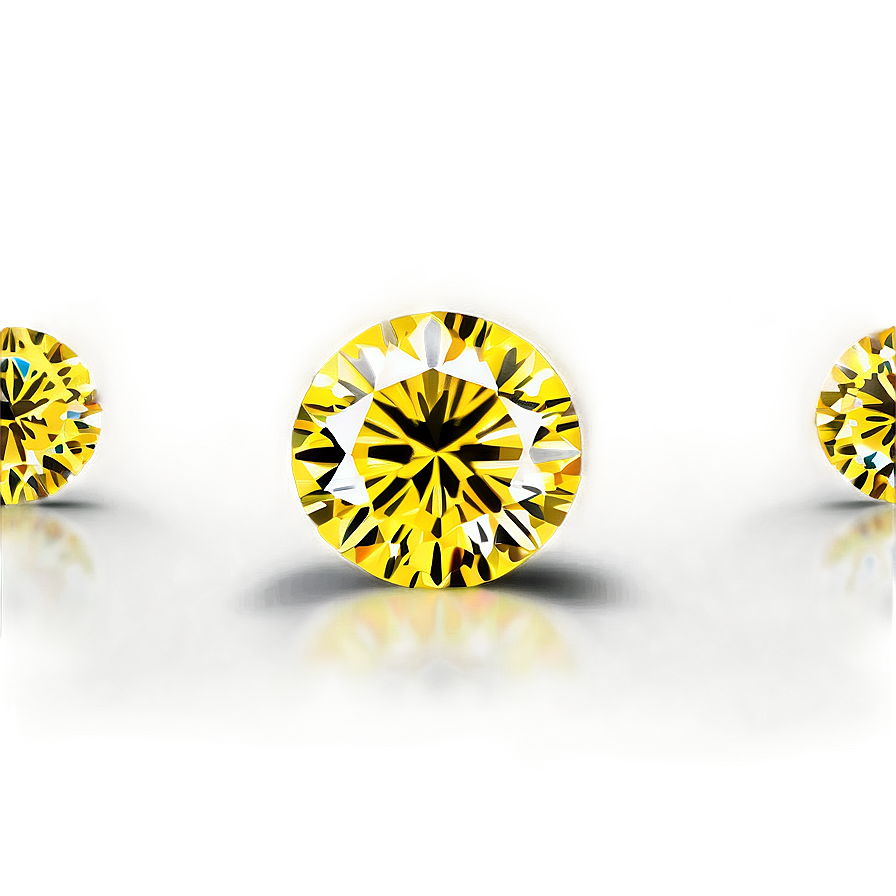 Luxury Yellow Diamond Design Png Jil1