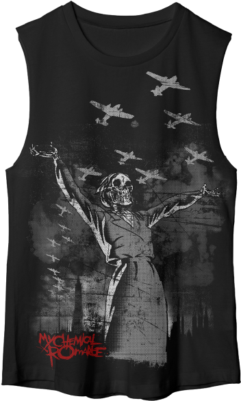 M C R Skeleton Angel Tank Top