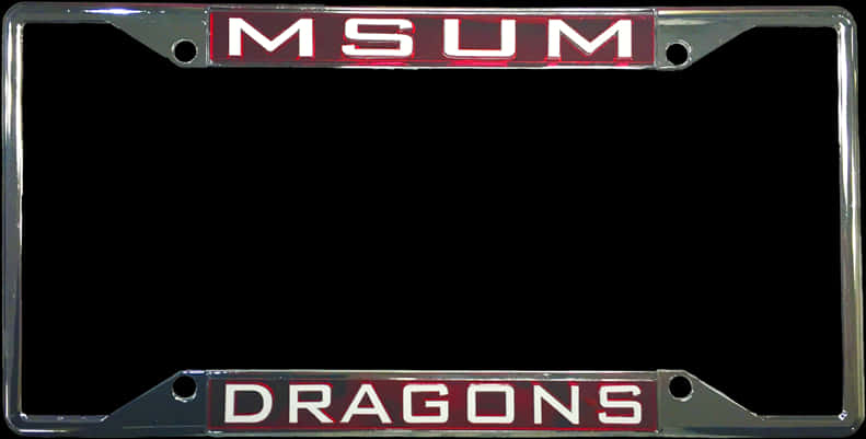 M S U M Dragons License Plate Frame