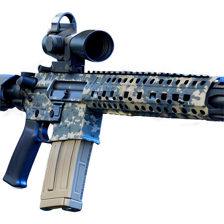 M16 Rifle Digital Camo Png 06132024