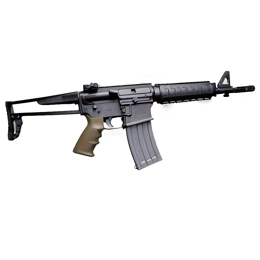 M16 Rifle Flat Design Png Vwm46