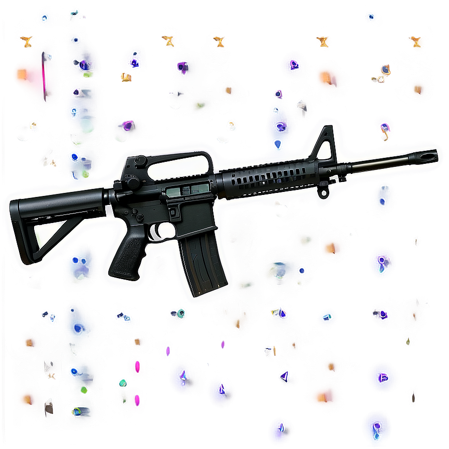 M16 Rifle On White Background Png 77