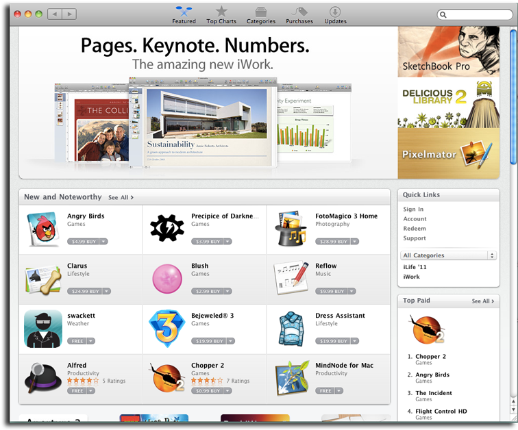 Mac App Store Interface