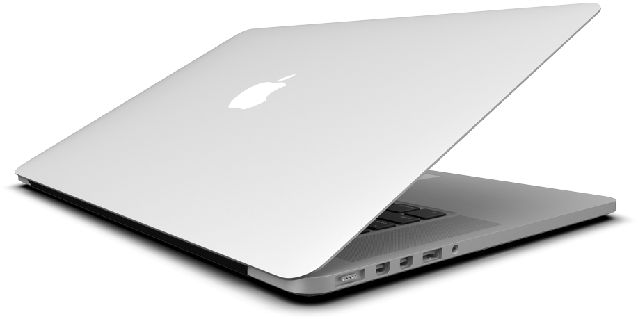 Mac Book Pro Silver Half Closed