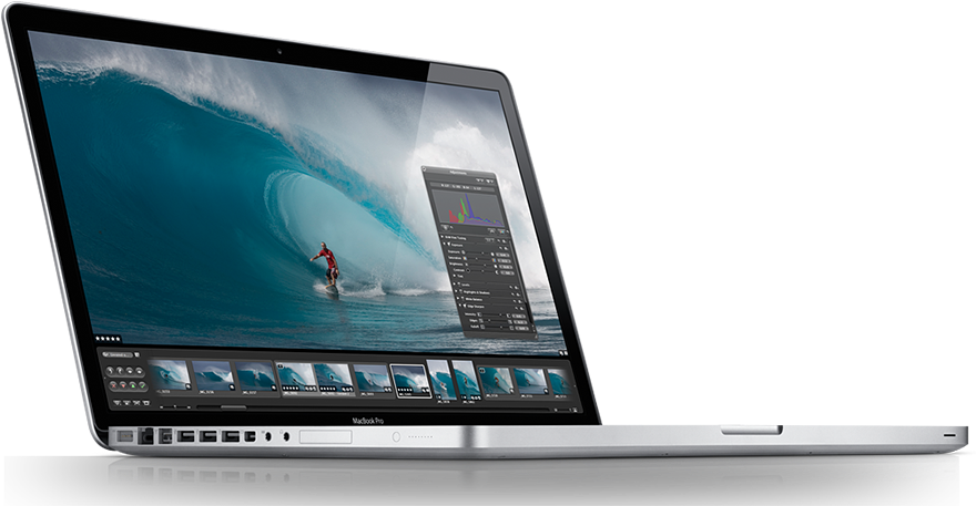 Mac Book Prowith Surfing Image Display