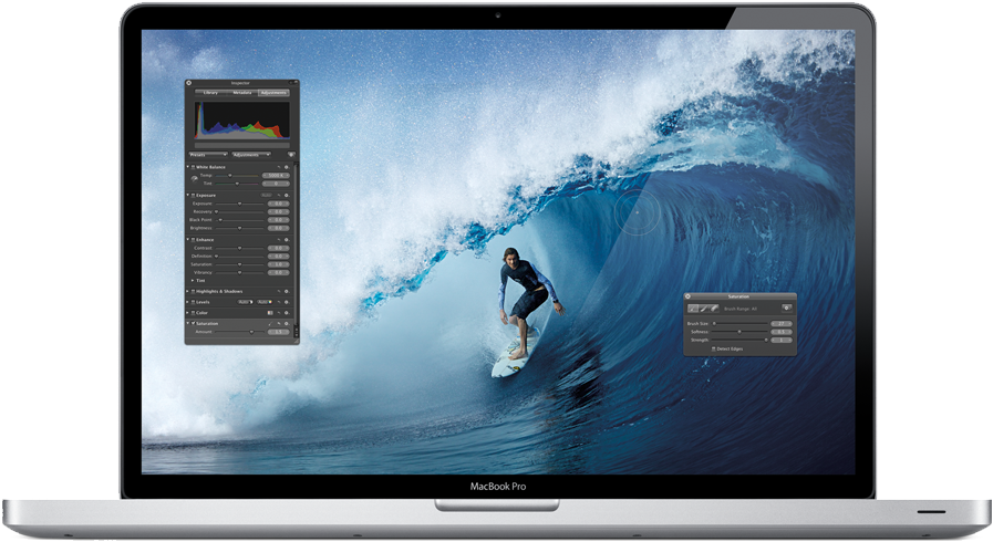 Mac Book Prowith Surfing Wallpaper