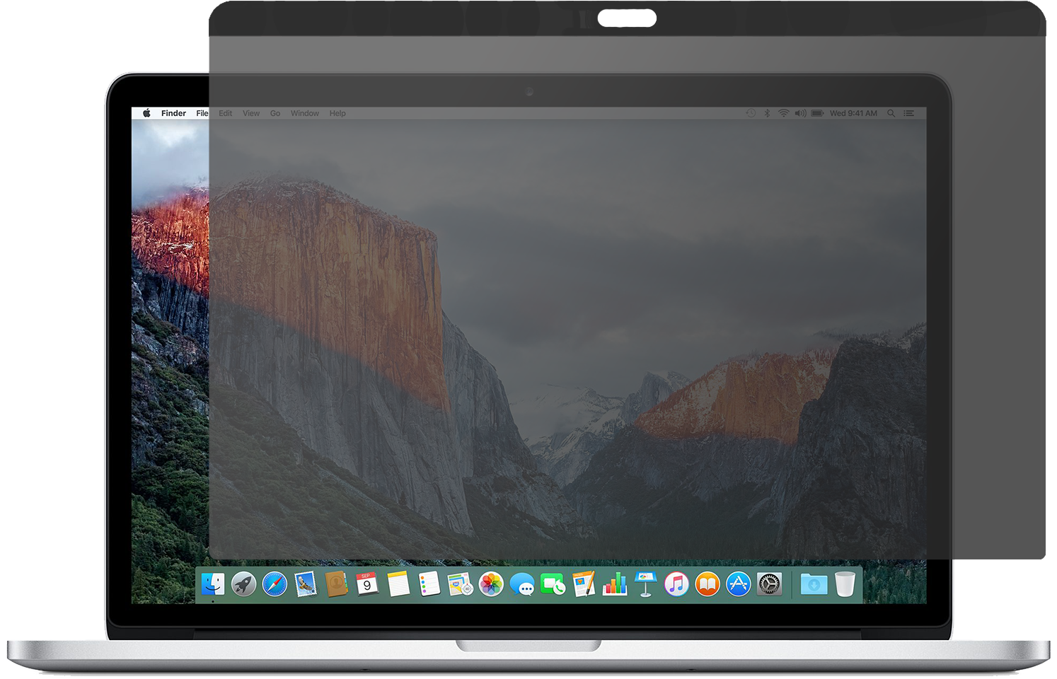 Mac Book Prowith Yosemite Wallpaper