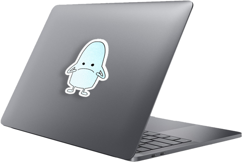 Mac Bookwith Cartoon Sticker