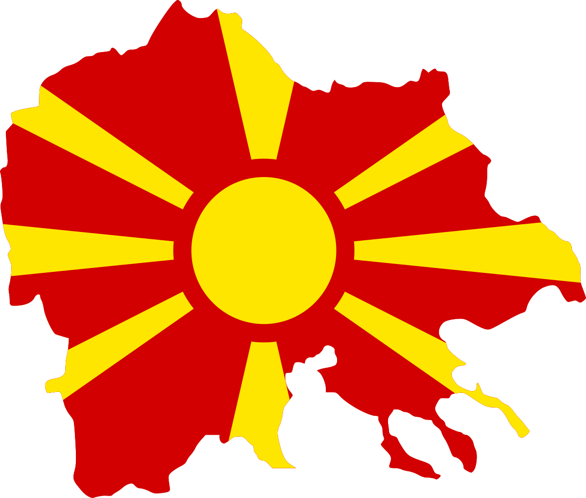 Macedonia Mapand Flag