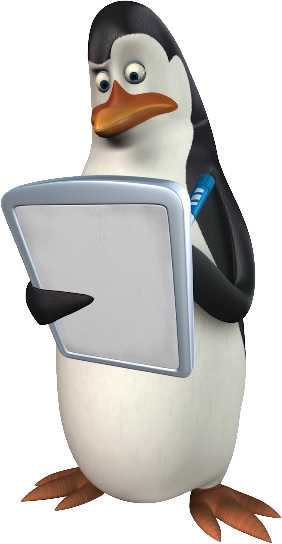 Madagascar Penguinwith Clipboard