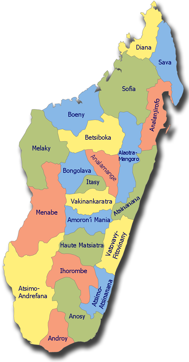 Madagascar Regions Map