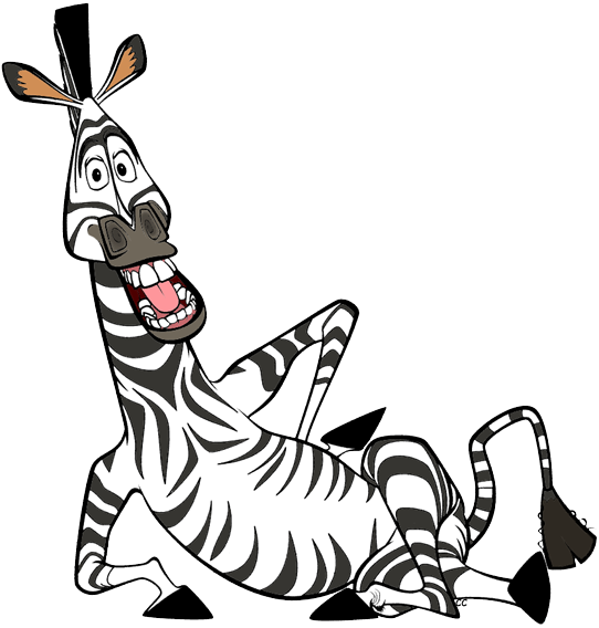 Madagascar Zebra Character Laughing