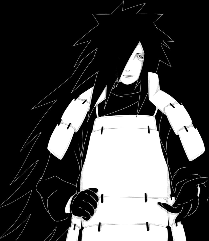 Madara Uchiha Monochrome Artwork