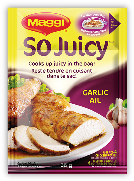 Maggi So Juicy Garlic Chicken Packaging