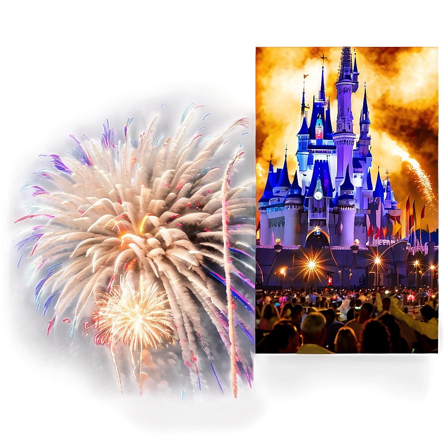 Magic Kingdom Fireworks Display Png 11