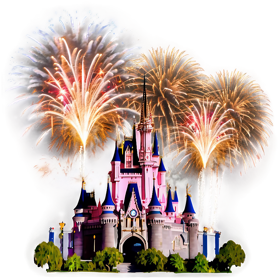 Magic Kingdom Fireworks Display Png 76