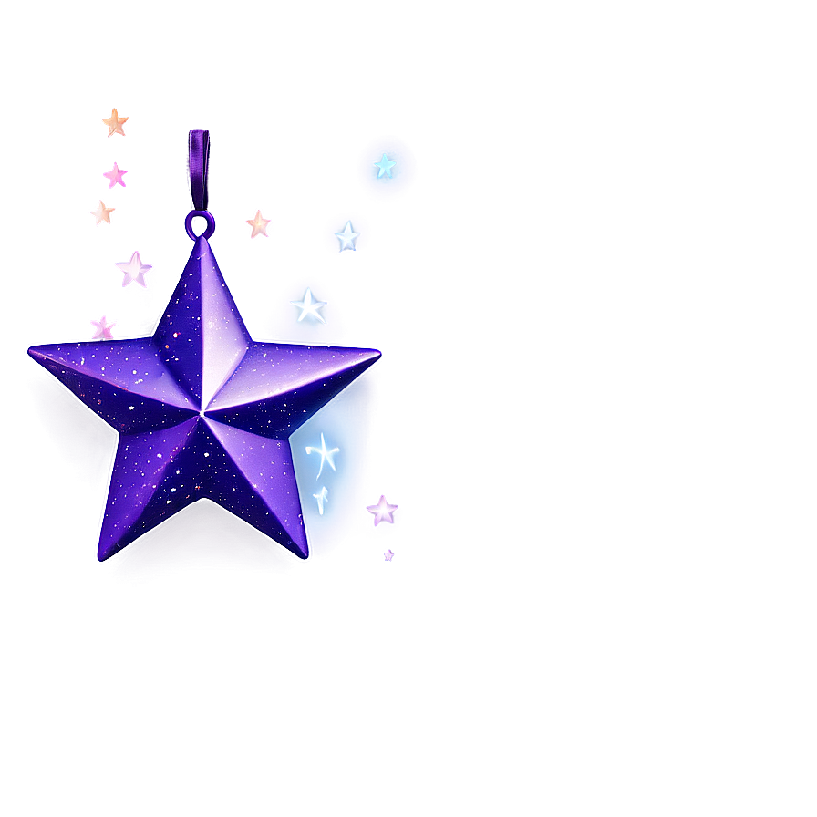 Magic Purple Star Decoration Png 06252024