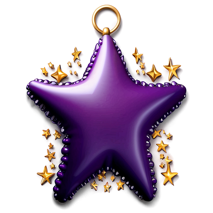 Magic Purple Star Decoration Png 72