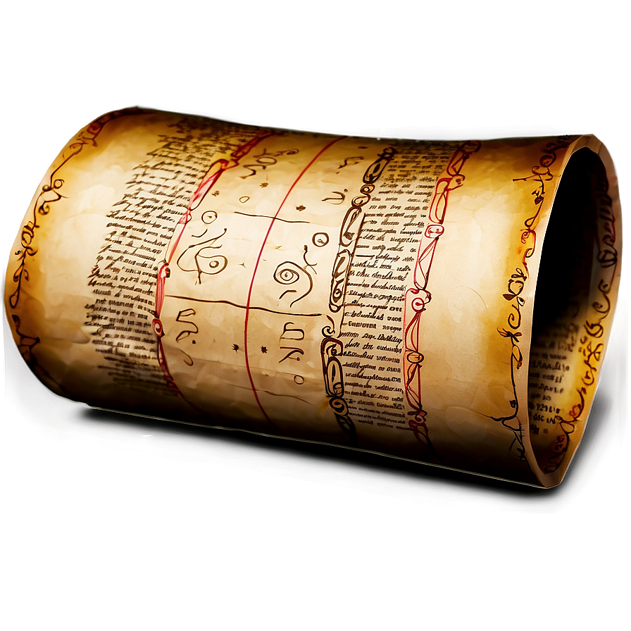 Magic Spell Scroll Paper Png 97