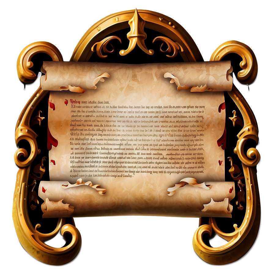 Magic Spell Scroll Paper Png Ebn62