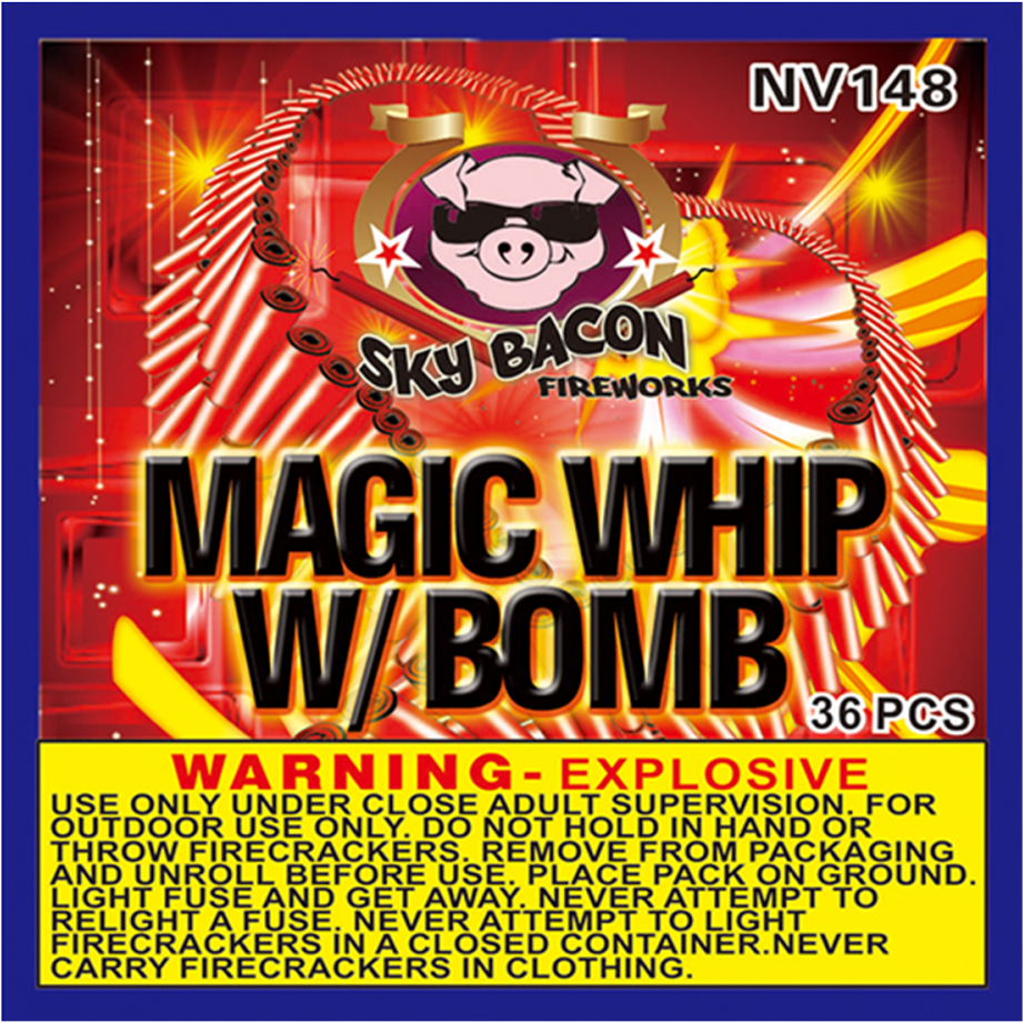 Magic Whip With Bomb Firecracker Packaging