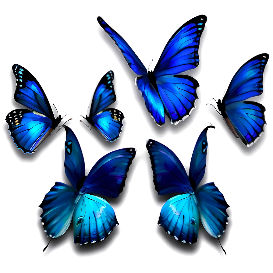 Magical Blue Butterflies Png 99