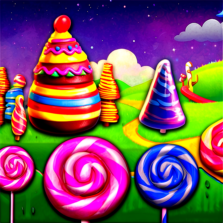 Magical Candy Land Wallpaper Png Quo