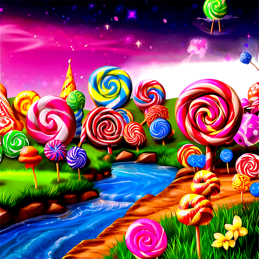 Magical Candyland Landscape Png 06202024