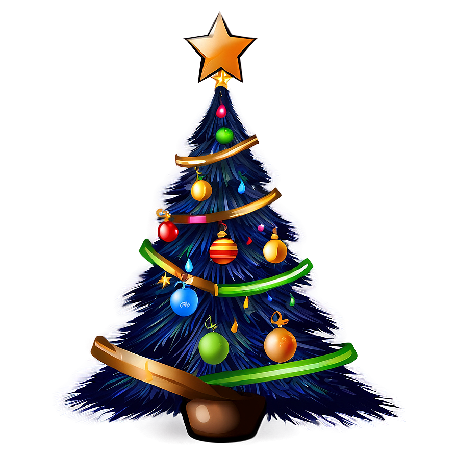 Magical Christmas Tree Drawing Png Wbf