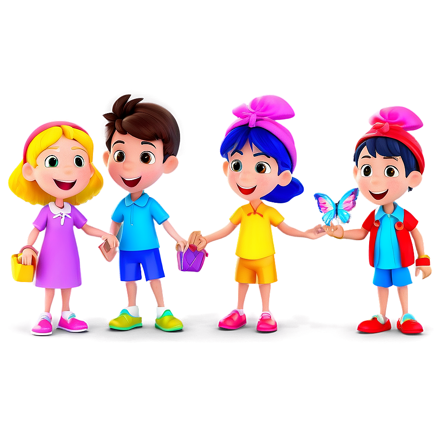 Magical Family Cartoon Scene Png Akr63