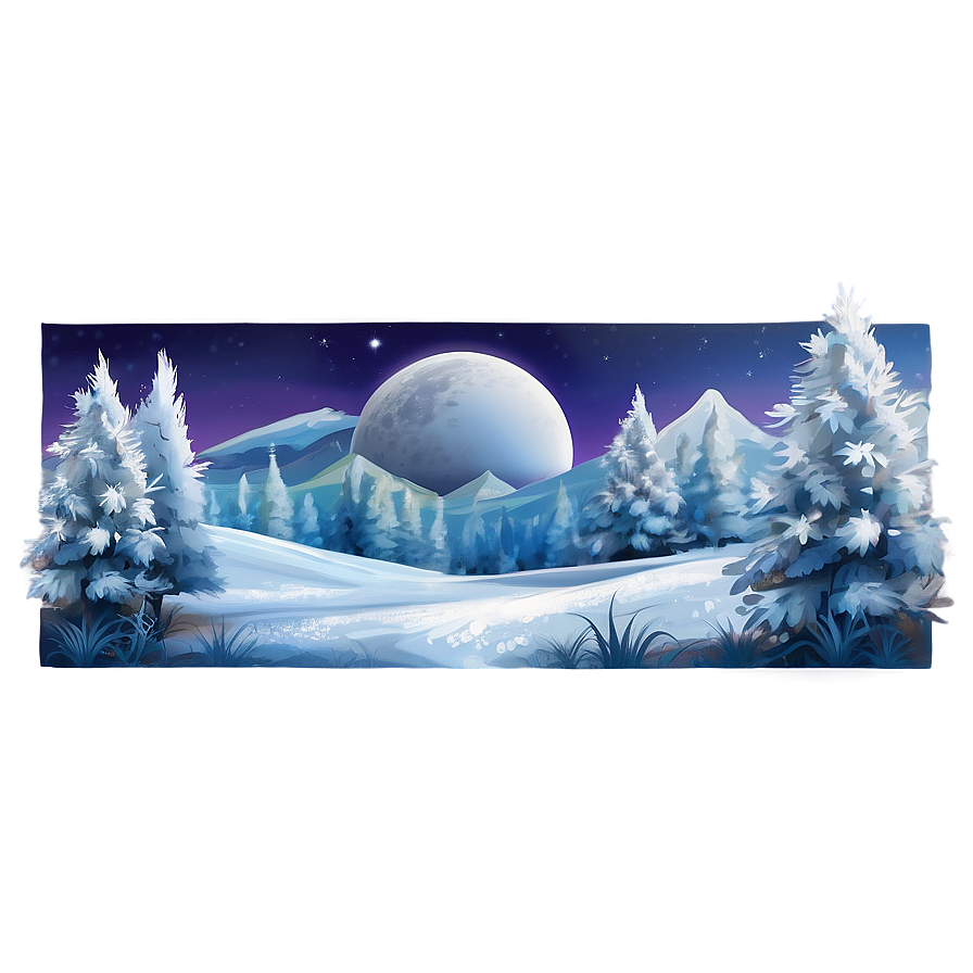 Magical Frosty Landscape Png Ash84