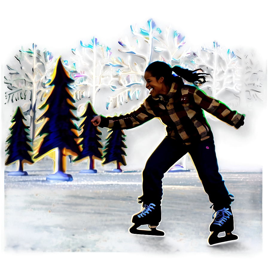 Magical Ice Skating Night Png 90