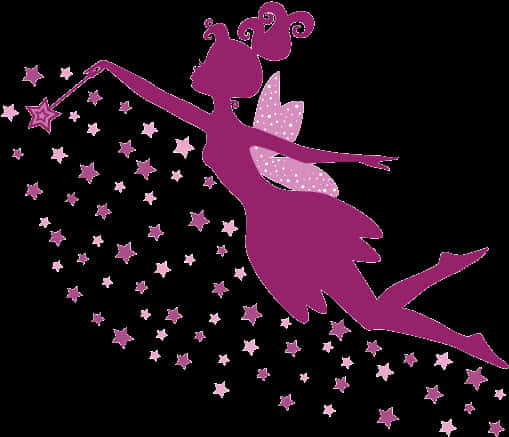 Magical_ Pink_ Fairy_ Silhouette