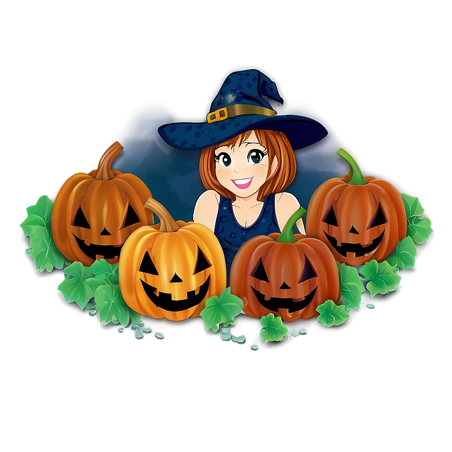 Magical Pumpkin Patch Evening Png 16